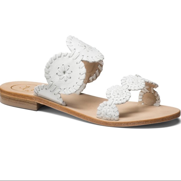 Jack Rogers Shoes - Jack Rogers White Lauren Slip On Sandals Size 9